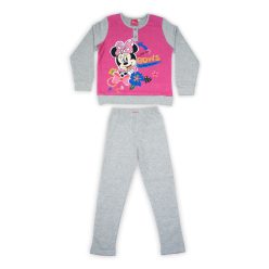   Zimowa piżama flanelowa dla dzieci - Myszka Minnie - szara - 134