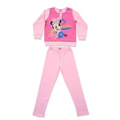   Zimowa piżama flanelowa dla dzieci - Myszka Minnie - jasnoróżowa - 110