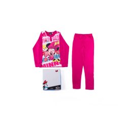   Pizama dziecięca z cienkiej bawełny z długim rękawem - Myszka Minnie - 104 - różowa