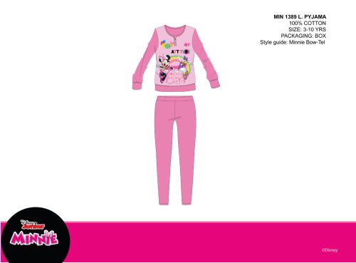 Disney Minnie Mouse cienka bawełniana piżama dla dzieci - piżama dresowa - różowy - 104