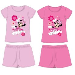   Disney Minnie Mouse bawełniany letni zestaw - koszulka-spodenki - różowy - 98