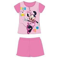   Disney Minnie Mouse letnie krótkie piżamko z krótkim rękawem dla dzieci - piżamko z dżerseju z bawełny - różowa - 110