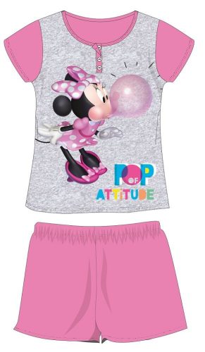 Disney Minnie Mouse letnie krótkie piżamko z krótkim rękawem dla dzieci - piżamko z dżerseju z bawełny - szary - 122
