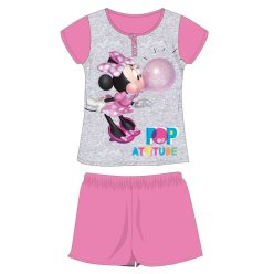   Disney Minnie Mouse letnie krótkie piżamko z krótkim rękawem dla dzieci - piżamko z dżerseju z bawełny - szary - 128