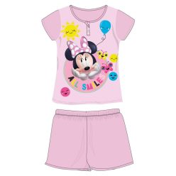   Disney Minnie Mouse letnie krótkie piżamko z krótkim rękawem dla dzieci - piżamko z dżerseju z bawełny - jasnoróżowy - 104