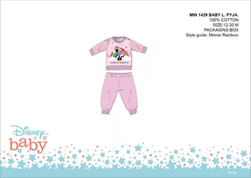 Disney Minnie Mouse bawełniany kombinezon dla niemowląt - kombinezon z dzianiny