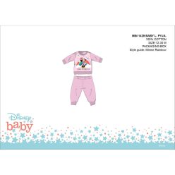   Disney Minnie Mouse bawełniany kombinezon dla niemowląt - kombinezon z dzianiny - jasnoróżowy - 98