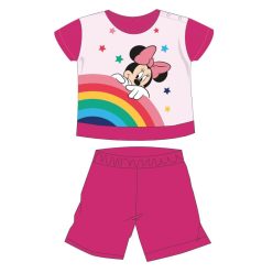   Disney Minnie Mouse letni pajacyk dla niemowląt z krótkim rękawem - pajacyk z dzianiny bawełnianej - różowy - 98