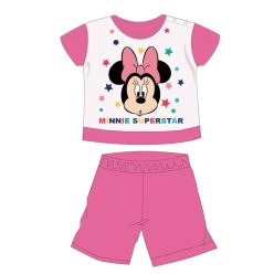   Disney Minnie Mouse letni pajacyk dla niemowląt z krótkim rękawem - pajacyk z dzianiny bawełnianej - różowy - 98