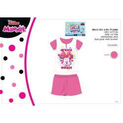   Disney Minnie Mouse letnie krótkie piżamko z krótkim rękawem dla dzieci - piżamko z bawełny - różowa