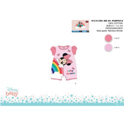   Disney Minnie myszka letnia krótki rękaw pajacyk dla niemowląt - jasnoróżowy-różowy - dla dzieci od 1 do 3 miesiąca