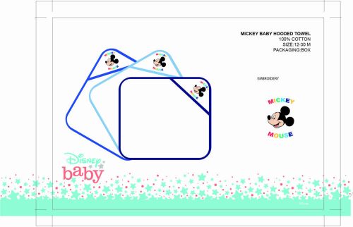 Disney Minnie myszka kapturkowy ręcznik dla niemowląt z haftowanym wzorem