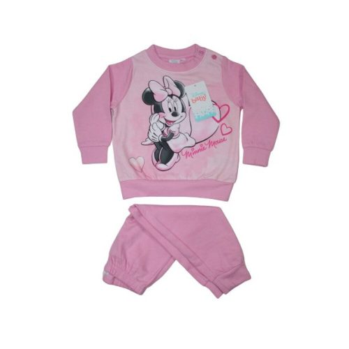 Zimowa flanela piżama dla niemowląt - Minnie Mouse - jasnoróżowa - 92