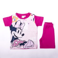  Myszka Minnie dziewczynka letni zestaw z bawełny - zestaw koszulka-szorty - różowy - 92