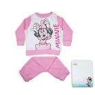 Zimowa bawełniana piżama dla niemowląt - Minnie Mouse - jasnoróżowa - 80