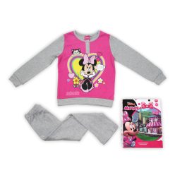   Zimowa bawełniana piżama dziecięca - Myszka Minnie - szara - 104