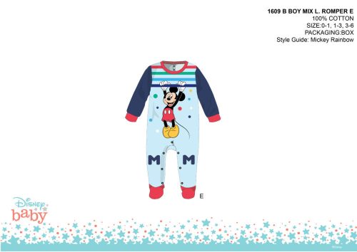 Dres dla niemowlaka Disney Mickey Mouse - jasnoniebiesko-czerwony - dla niemowlaka 3-6 miesięcy