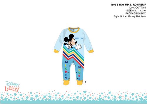 Dres dla niemowlaka Disney Mickey Mouse - jasnoniebiesko-żółty - dla niemowlaka 1-3 miesiące