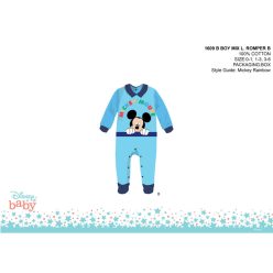   Dres dla niemowlaka Disney Mickey Mouse - z kołnierzem - jasnoniebiesko-ciemnoniebieski - dla niemowlaka 1-3 miesiące