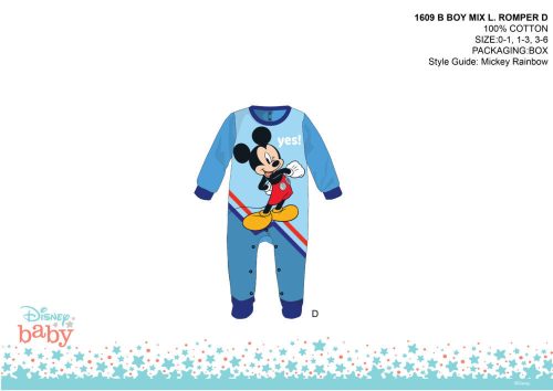 Dres dla niemowlaka Disney Mickey Mouse - jasnoniebiesko-ciemnoniebieski - dla niemowlaka 0-1 miesiąca
