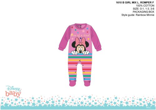 Disney Minnie Mouse pajacyk dla niemowlaka - jasnofioletowy-fioletowy - dla niemowlaka 0-1 miesiąc