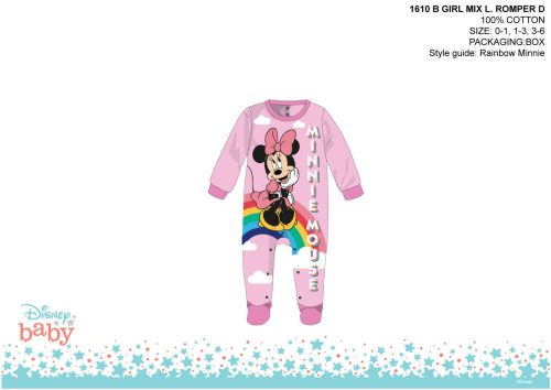 Disney Minnie Mouse pajacyk dla niemowlaka - jasnoróżowy-fioletowy - dla niemowlaka 0-1 miesiąc