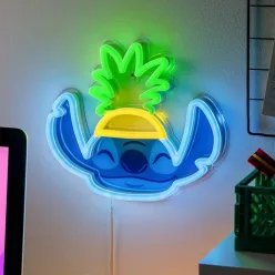   Lilo i Stitch ananas w kapeluszu Neonowa lampka naścienna Led
