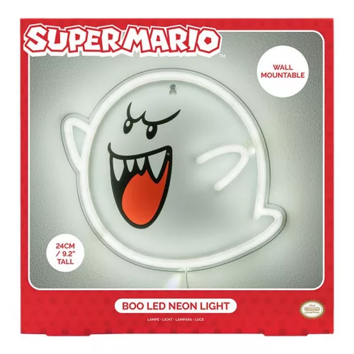 Super Mario - Boo falra szerelhető LED Neon hangulatvilágítás