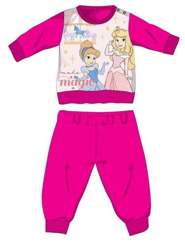 Disney Księżniczki zimowy gruby pajacyk dla niemowląt - pajacyk z flaneli z bawełny - różowy - 92