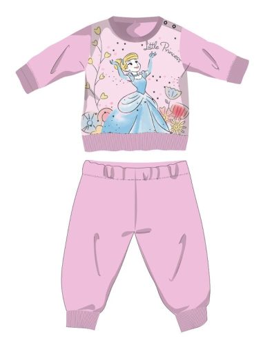 Disney Księżniczki zimowa bawełniana piżama dla niemowląt - piżama interlock - jasnoróżowa - 98