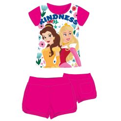   Disney Princess bawełniany letni zestaw - koszulka-szorty - różowy - 98