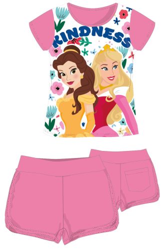 Disney Princess bawełniany letni zestaw - koszulka-szorty - różowy - 110