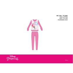   Cienka bawełniana piżama dla dzieci Disney Princess - piżama z dżerseju - różowa - 110