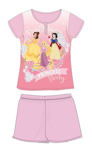 Disney Księżniczki letnia krótka dziecięca piżama - bawełniana piżama z dzianiny - jasnoróżowa - 98
