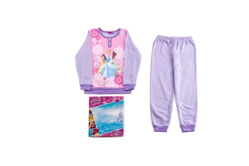 Pizama flanelowa dla dzieci - Disney Princess - jasno fioletowa - 104