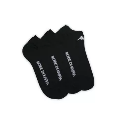   Kappa unisex stopki merceryzowane - 3 pary/opakowanie - bawełniane stopki - czarne - 36-38