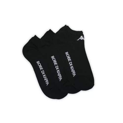 Kappa unisex stopki merceryzowane - 3 pary/opakowanie - bawełniane stopki - czarne - 39-41