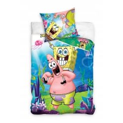 SPONGE BOB Komplet pościeli 100% bawełna 140x200 + 65x65