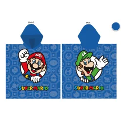 Ponczo Super Mario 55x110 cm szybkoschnące