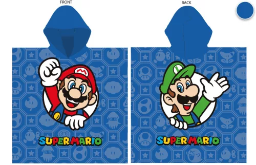Ponczo Super Mario 55x110 cm szybkoschnące