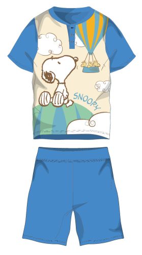 Snoopy krótki bawełniany letni piżama z krótkim rękawem - dziecięcy piżama z dzianiny - jasnoniebieski - 122