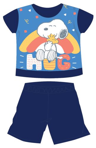 Snoopy krótka bawełniana piżama dla niemowląt - ciemnoniebieska - 80