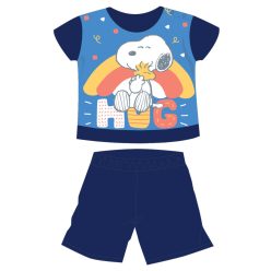   Snoopy krótka bawełniana piżama dla niemowląt - ciemnoniebieska - 92