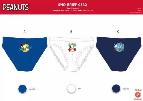 Chłopięce bawełniane szorty z Snoopym - 3 sztuki