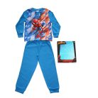 Dłama cienka bawełniana piżama dziecięca - Spiderman - wzorem abstrakcyjnym - Jersey - średni niebieski - 140
