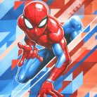 Dłama cienka bawełniana piżama dziecięca - Spiderman - wzorem abstrakcyjnym - Jersey - szary - 116