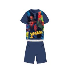   Letnia krótka piżama z bawełny dla dzieci - Spiderman - średnio niebieski - 98