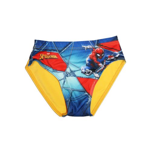 Spiderman kąpielówki dla chłopców - z napisem Spiderman - żółte - 128