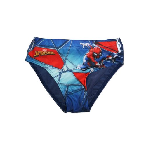 Spiderman kąpielówki dla chłopców - z napisem Spiderman - ciemnoniebieskie - 104