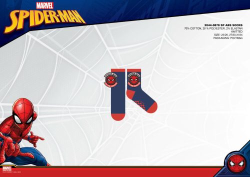 Skarpety dziecięce Spiderman z antypoślizgową podeszwą - ciemnoniebiesko-czerwone - 23-26